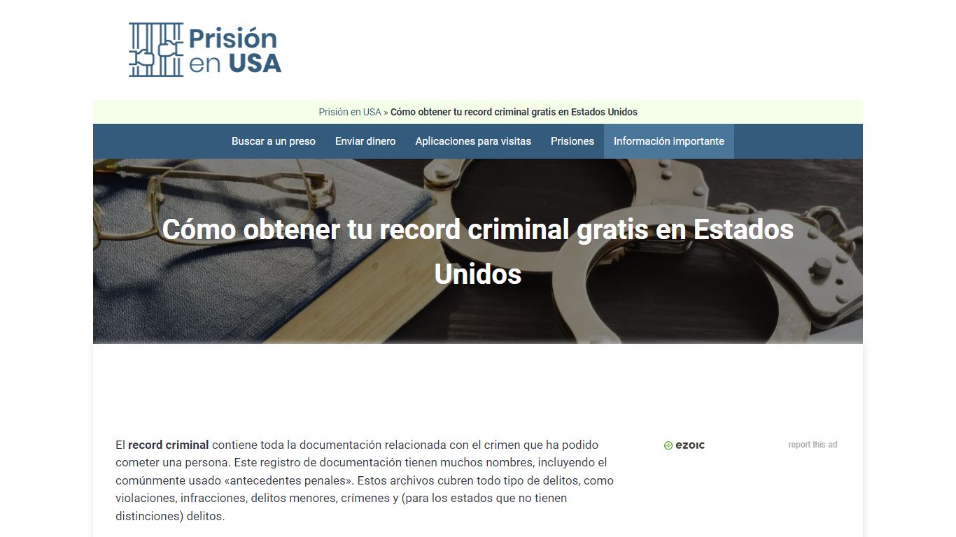 Cómo obtener tu record criminal gratis en Estados Unidos