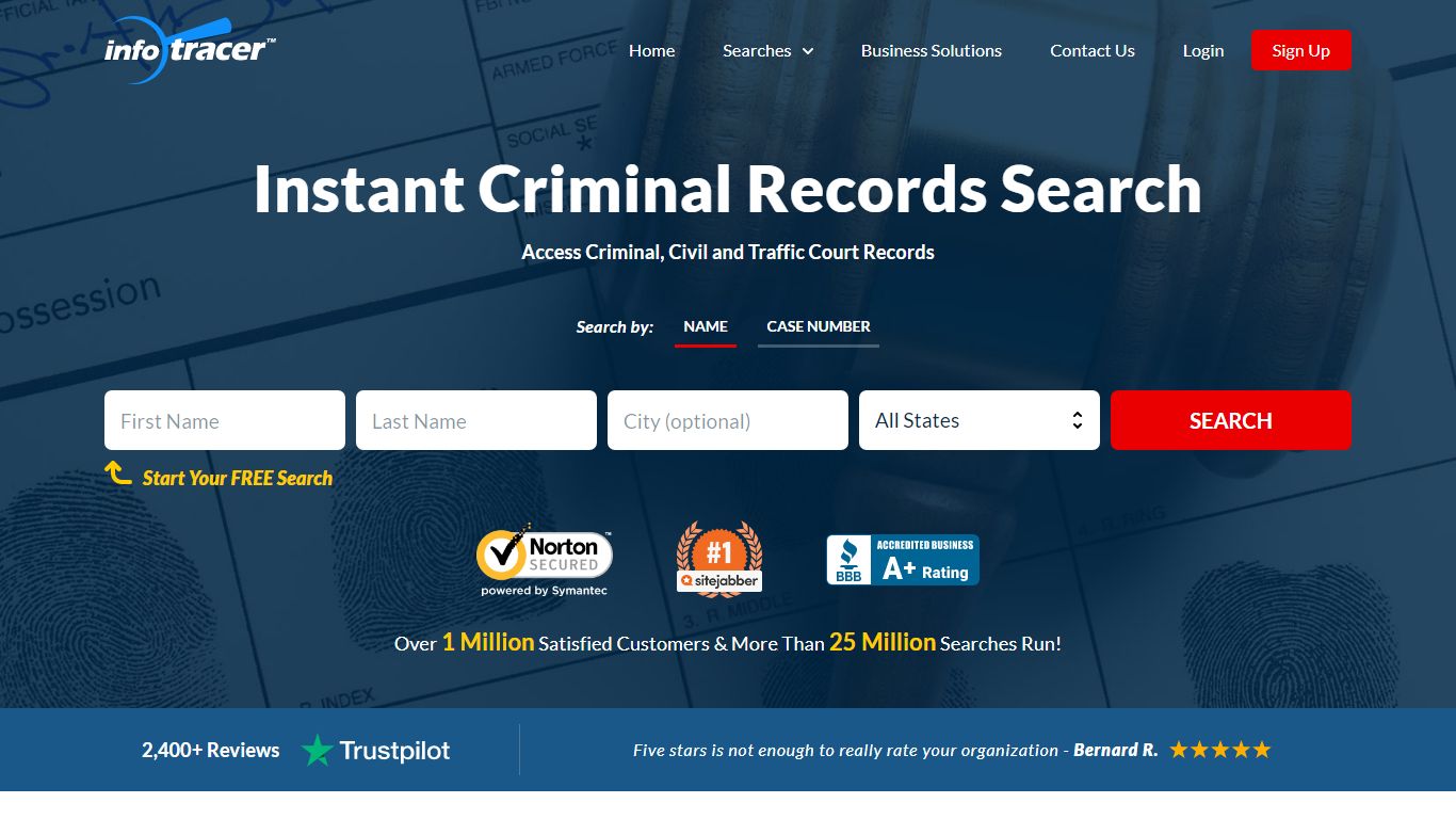 Criminal Records Search | All 50 States | InfoTracer